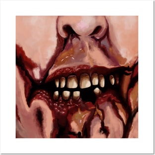 Spooky Zombie Mouth Posters and Art